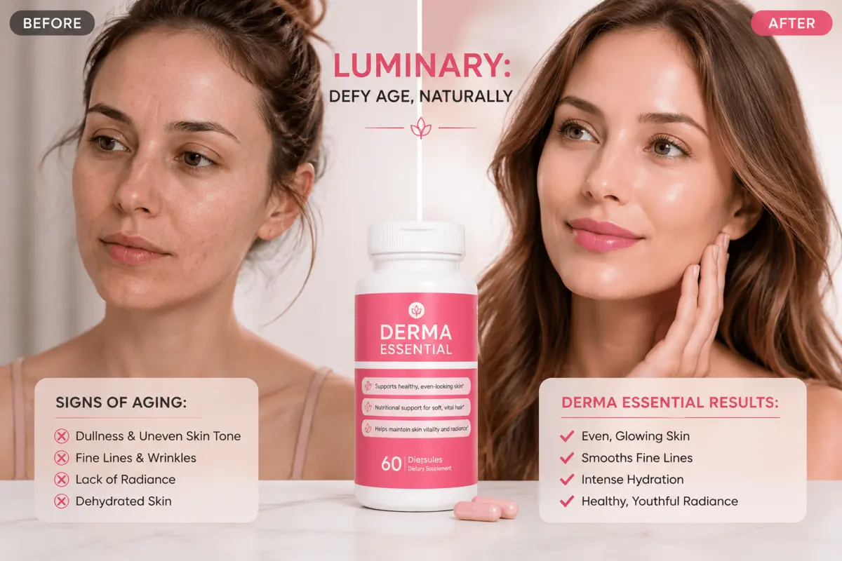 Derma Essential before and after skin aging transformation results